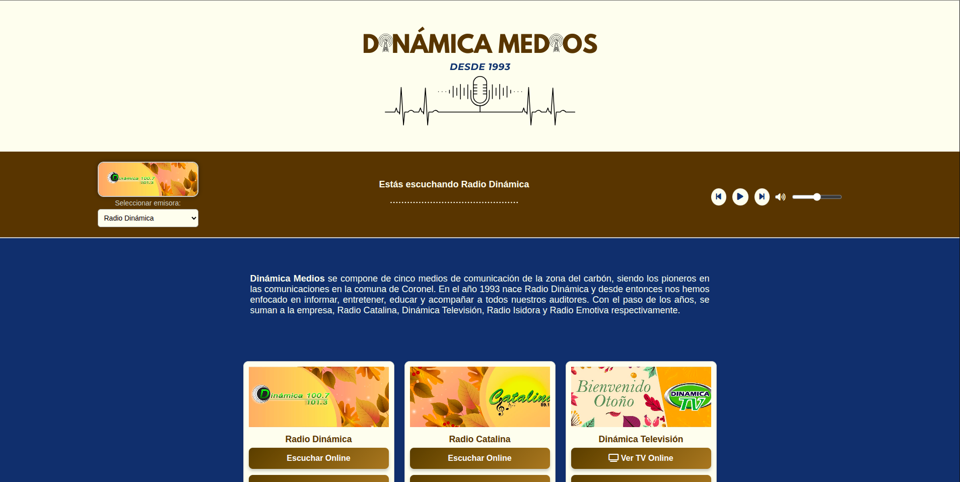 Proyecto Web de Dinámica Medios