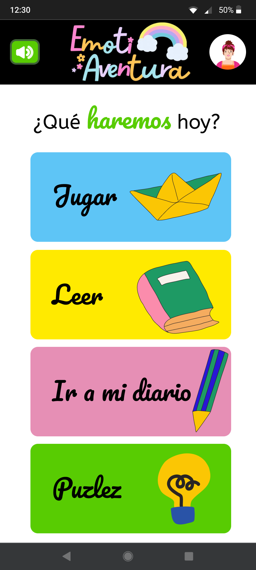 Proyecto EmotiAventuras imagen representativa de la app